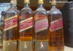 4 garrafas de whisky Johnnie Walker Rede Label