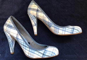 Sapatos de tecido xadrez Stradivarius