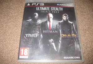 Jogo "Ultimate Stealth- Triple Pack" PS3/Completo!