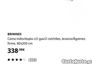 cama 2 colchões