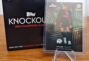 Card Topps Knockout UEFA Champions League 2023/24 Mbappé PSG Star Player Parallel Green nr 68/99