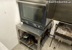 Forno de Conveco Profissional e Mesa de Ao Inoxidvel