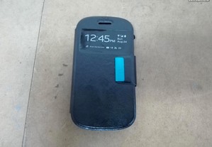 Capa Flip Cover Samsung S III mini (i8190) Preta