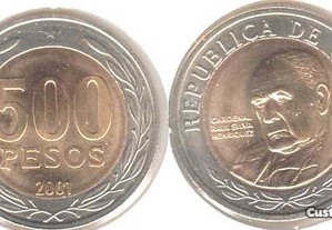 Chile - 500 Pesos 2001 - soberba bimetálica