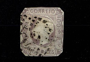 Selo Portugal 1862-64-Af. 18 Cortado rente-Usado