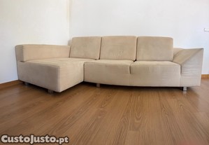 Sof bege 2 Lugares + Chaise Longue - Conforto e estilo na sala!