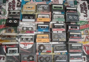 Cassetes audio antigas varias marcas e modelos