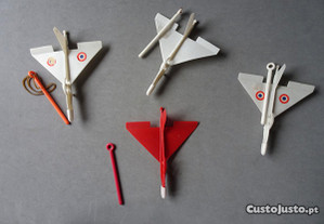 Antigos aviões em plástico brinquedo português Ribeirinho