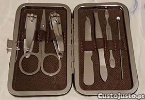 Kit 7 Peas Lote Manicure Set Profissional Ao Inoxidvel Corta Unhas, Tesoura, etc.