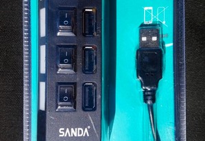 Hub 4 portas USB 2.0 com interruptores