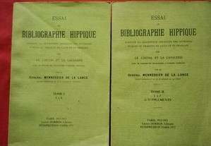 Essai de Bibliographie Hippique par General Mennessier de la Lance-1971