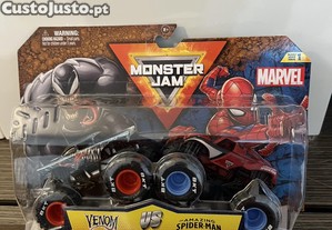 Pack Monster Jam: Venom VS Amazing Spiderman - Novo, Selado