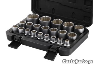 Conjunto de chaves de caixa 21 peas 1/2 - 8 a 36mm