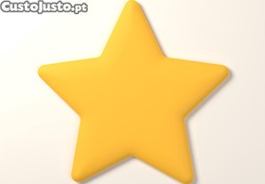 Placa de parede Estrela amarela 15 cm, 3D