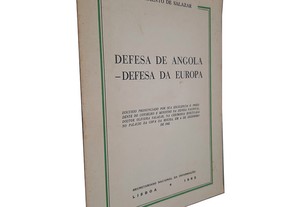 Defesa de Angola (Defesa da Europa) - Oliveira Salazar