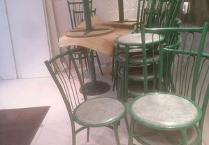Mesas/cadeiras café/restaurante
