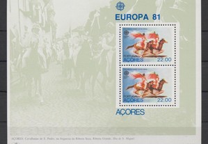 Bloco 36. 1981 / Europa. Açores. Novo.