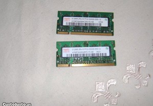 Memorias 1GB 2X512 PC- Ddr2 4200-444