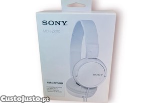 Auscultadores SONY MDR-ZX110   com fio, dobrveis, cor branco   NOVOS (nunca utilizados)