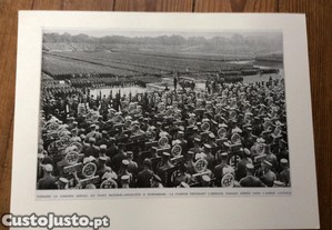 Estampa Fotográfica Original com história - Congresso de Nuremberga (Alemanha Nazi), Anos 1930