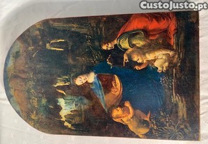 Quadro decorativo em madeira pintada