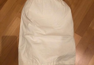 saco branco arrumação edredon