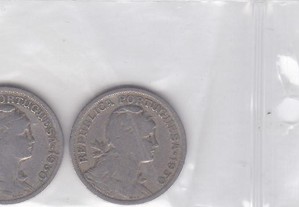 2 moedas de $50 centavos alpaca