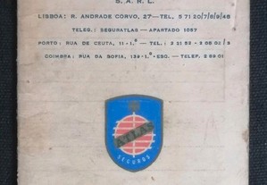 Cartão apólice da antiga Companhia de Seguros Atlas de uma apólice de 1971