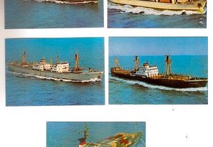Coleção completa de 10 calendários sobre Navios 1990