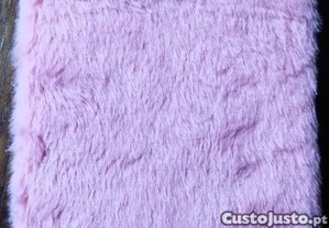 Caderno A5 Livro Stitch Capa Rija Peludo Tecido