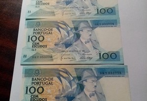 Notas 1000 escudos escudos Fernando Pessoa