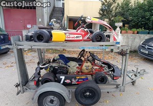 2 karting + atrelado de 2 pisos impecveis