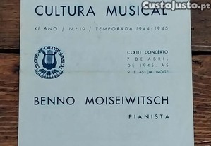 Antigo e Invulgar Catlogo / Programa Publicitrio do Teatro Nacional de S. Carlos 1944 - 1945