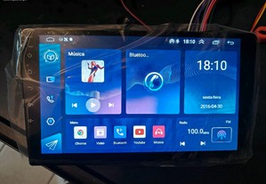 Rádio 2 Din Android + Carplay e Android Auto + Kit mãos livres