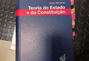 livro teoria do estado e da constituição- jorge miranda- coimbra editora