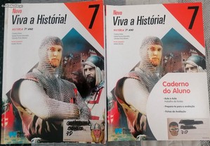 Manuais de história Novo Viva a história, 7 ano, sem anotações