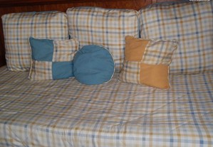 Conjunto cama individual (almofadas + colcha)