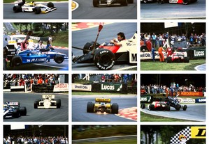 Lote de 47 fotografias do GP de Inglaterra de Fórmula 1 (1986)