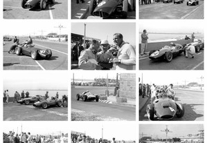 Lote de 63 fotografias do GP de Portugal de Fórmula 1 (1958)