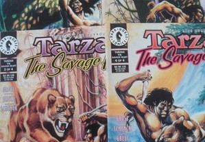 Tarzan The Savage Heart 1 2 3 4 mini série completa Dark Horse Comics BD banda desenhada
