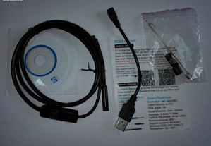 Câmara video endoscopio USB c/ espelho 2 Metros