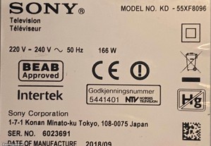 Peças Tv Sony KD-55XF8096