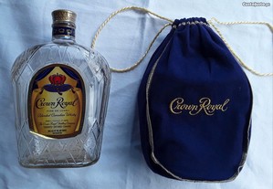 Garrafa vazia Crown Royal 1L, Whisky Canadiano