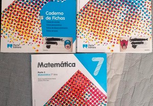 Manual Matemática 7, parte 1 e 2, e caderno de atividades