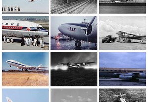 Lote de 60 fotografias de aviões comerciais (lote 5)