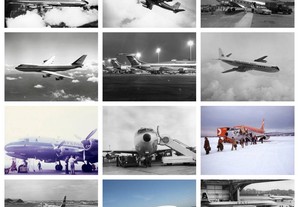 Lote de 60 fotografias de aviões comerciais (lote 4)