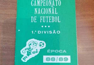 Calendário Edições A Carta jogos calendário 88/89
