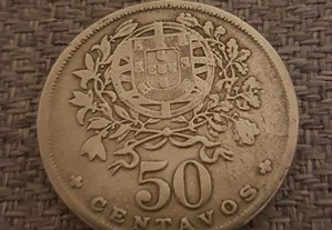 Moeda 50 Centavos Alpaca 1928