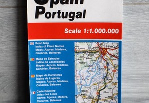 Mapa estradas completo Portugal e Espanha edição 2003 2005