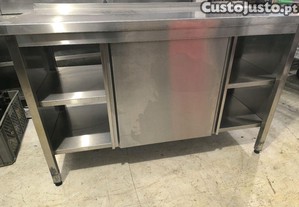 Bancada Inox Industrial 2 Portas de Correr